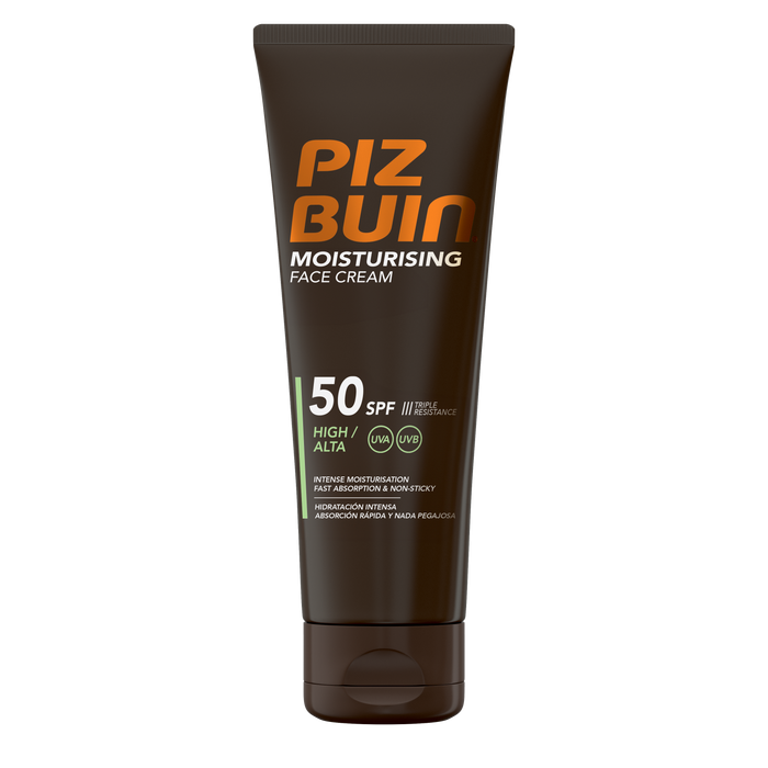 Piz Buin Moisturising Creme Rosto Hidratante Proteção Elevada FPS50 50mL