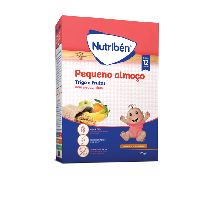 Nutribén wheat and fruit breakfast porridge 375g