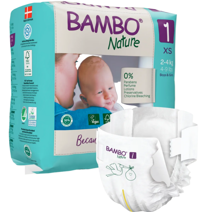 Bambo Eco-Friendly Baby Diapers Size 1 2-4 kg