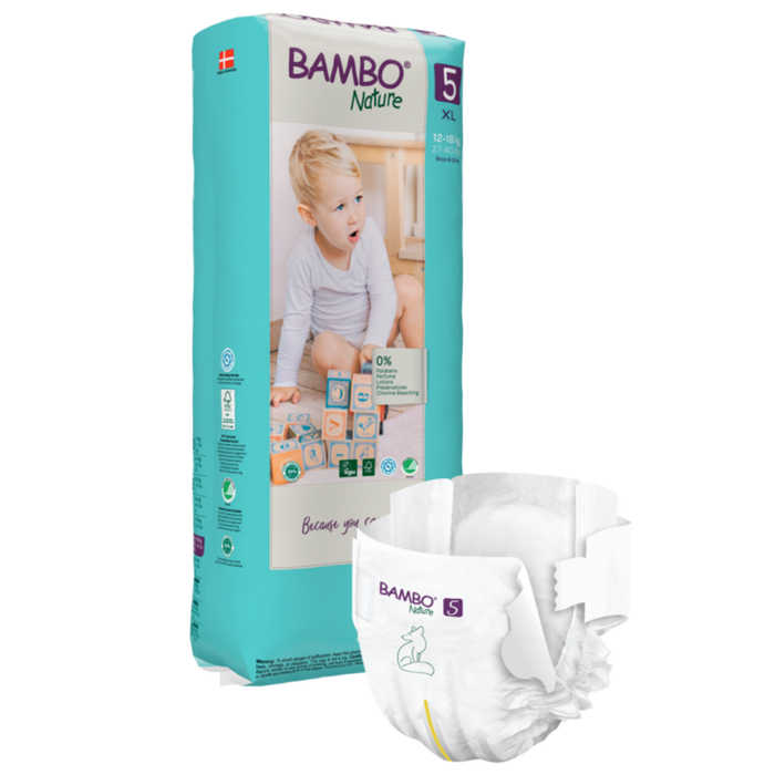 Bambo PACK XL Eco-Friendly Diapers Size 5 12-18kg