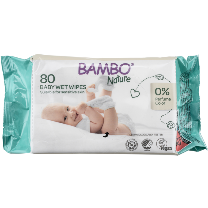 Bambo Unscented Baby Wipes x80