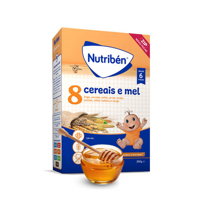 Nutribén 8-cereal and honey non-dairy porridge 250g