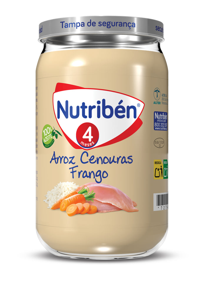 Nutribén small pot of rice, carrot and chicken 235g