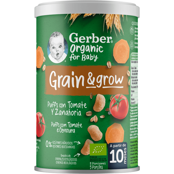 Nestlé Gerber Organic NutriPuffs Tomate Cenoura 35g