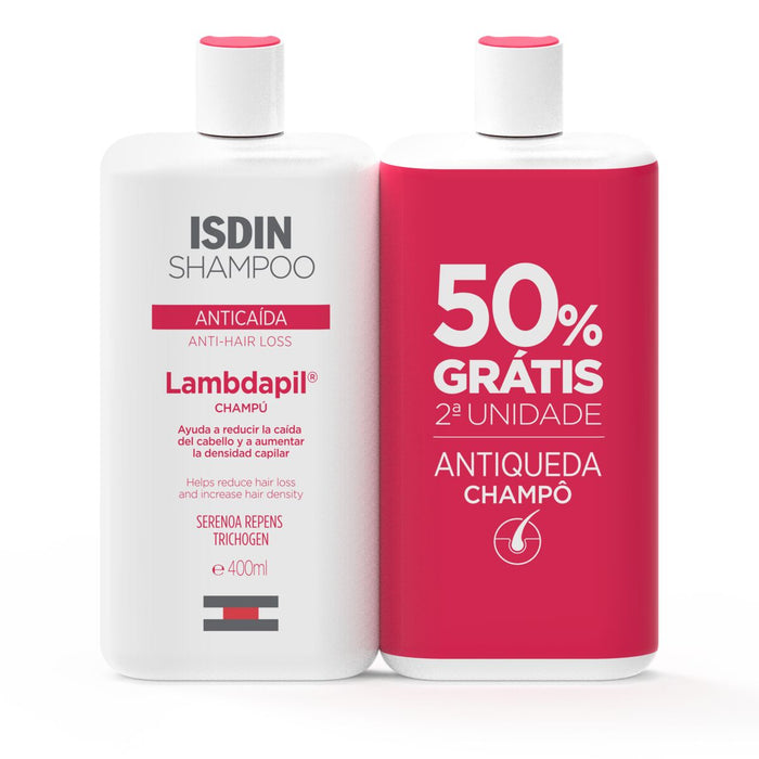 Isdin Lambdapil Antiqueda Shampoo 400ml 50% 2U