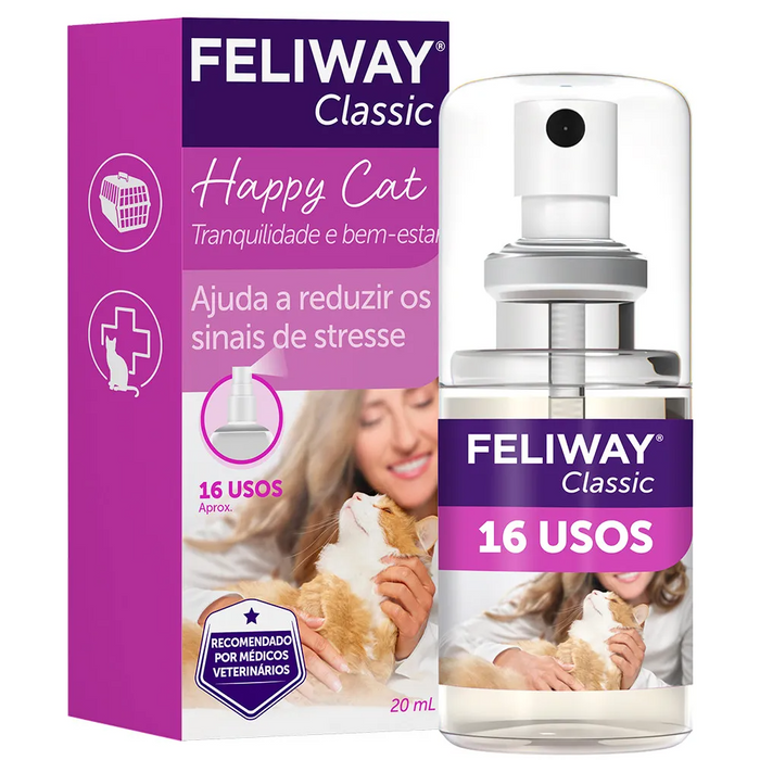 Ceva Feliway Classic Spray 60ml – Solução Anti-Stress Portátil para Gatos