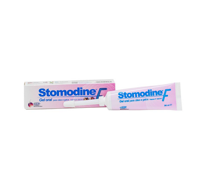 Stomodine F Gel Estomatológico 30ml – Cuidado Oral para Cães e Gatos