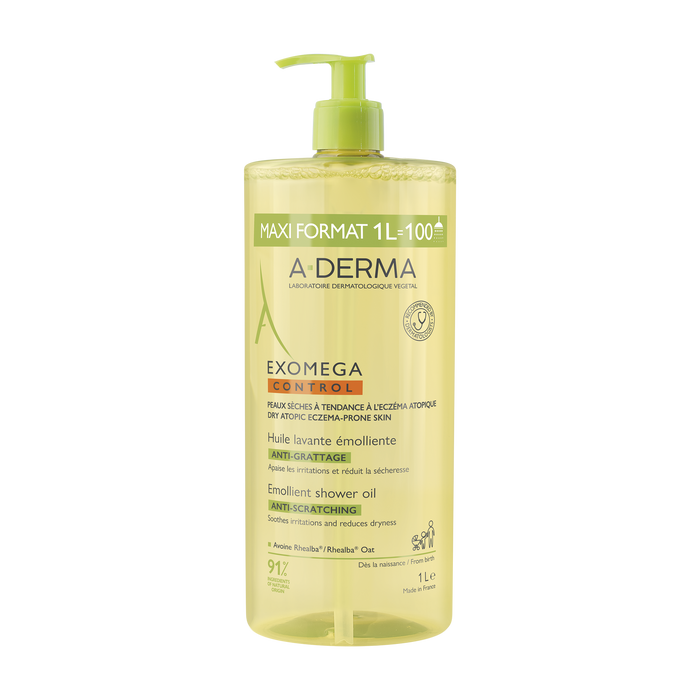 A-Derma Exomega Control Emollient Anti-Itch Cleansing Oil 1L