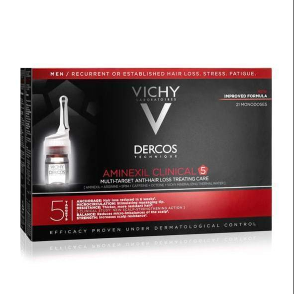 Vichy Dercos Aminexil Clinical 5 - Homem 21 ampolas