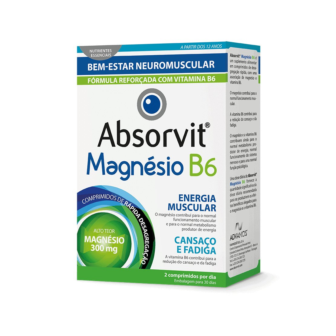 Absorvit Magnésio B6 60 Comprimidos