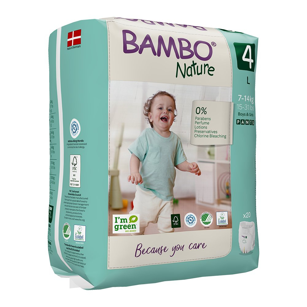 Bambo Nature Cueca-Fralda T4 (7-14Kg) 20 Unidades