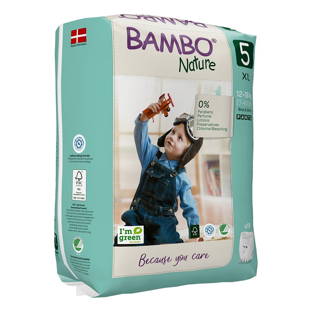 Bambo Nature Cueca-Fralda T5 (12-18Kg) 19 Unidades