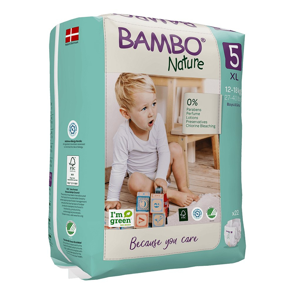 Bambo Nature Fralda T5 (12-18Kg) 22 Unidades