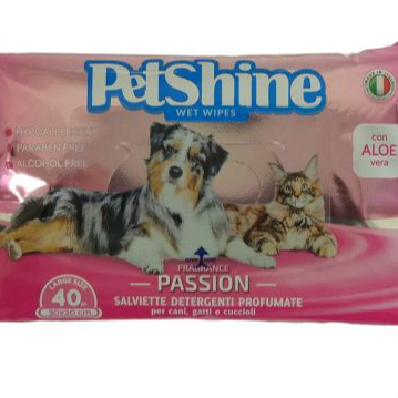 PetShine Toalhita Passion 40 Unidades