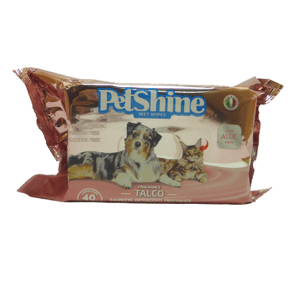 PetShine Toalhita Talco 40 Unidades