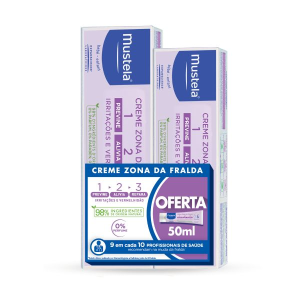 Mustela Creme Zona Fralda 123 100mL com Oferta de 2ª Embalagem 50mL