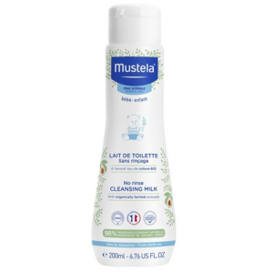 Mustela Leite de Limpeza Sem Enxaguamento Pele Seca 200mL