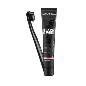 Curaprox Kit Pasta Dentífrica Black Is White 90mL + Escova de Dentes