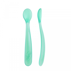 Chicco Colher de Silicone Pack Verde