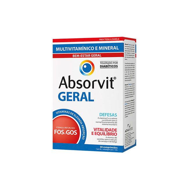 Absorvit Geral 30 Comprimidos