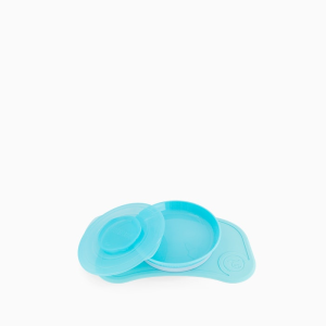 Twistshake Click-Mat Mini Individual anti-derrapante + Prato 6m+ Azul pastel