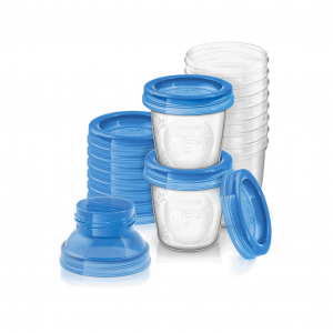 Philips Avent Conjunto de Recipientes - 10 Copos + 10 Tampas + 2 Adaptadores - 10x180mL