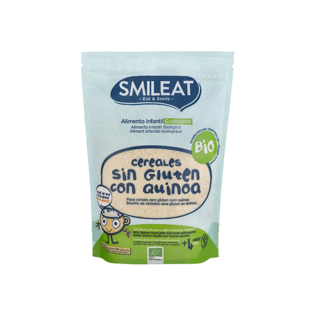 Smileat Bio Papa Cereais Quinoa sem Glúten 6m+ 200g