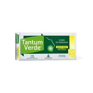 Tantum Verde Pastilhas Limão Sem Açúcar 3mg 20 Pastilhas