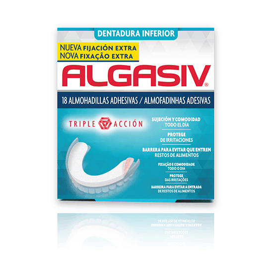 Algasiv Almofadas Adesivas Dentes Inferiores 18 Unidades