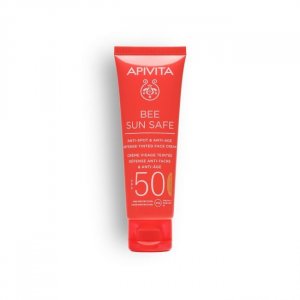 Apivita Bee Sun Safe Creme Anti-Manchas e Anti-Envelhecimento SPF50 Com Cor 50mL