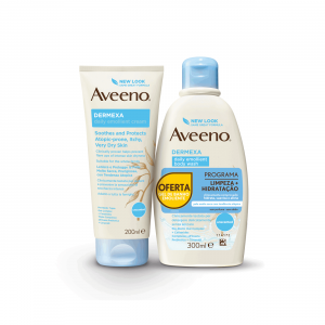 Aveeno Dermexa Creme Emoliente 200mL com Oferta de Gel Banho Emoliente 300mL