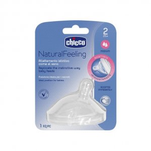 Chicco Tetina Natural Feeling em Silicone Médio (2m+)