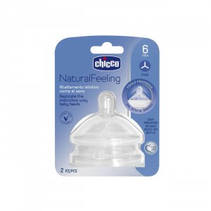 Chicco Tetina Pack Natural Feeling em Silicone Papa (6m+)