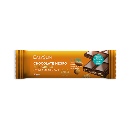 Easyslim Chocolate Negro 70% Cacau e Amêndoas 30g