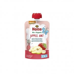 Holle Bio Puré Saqueta Apple Ant - Maçã e Banana com Pêra 100g 6m+