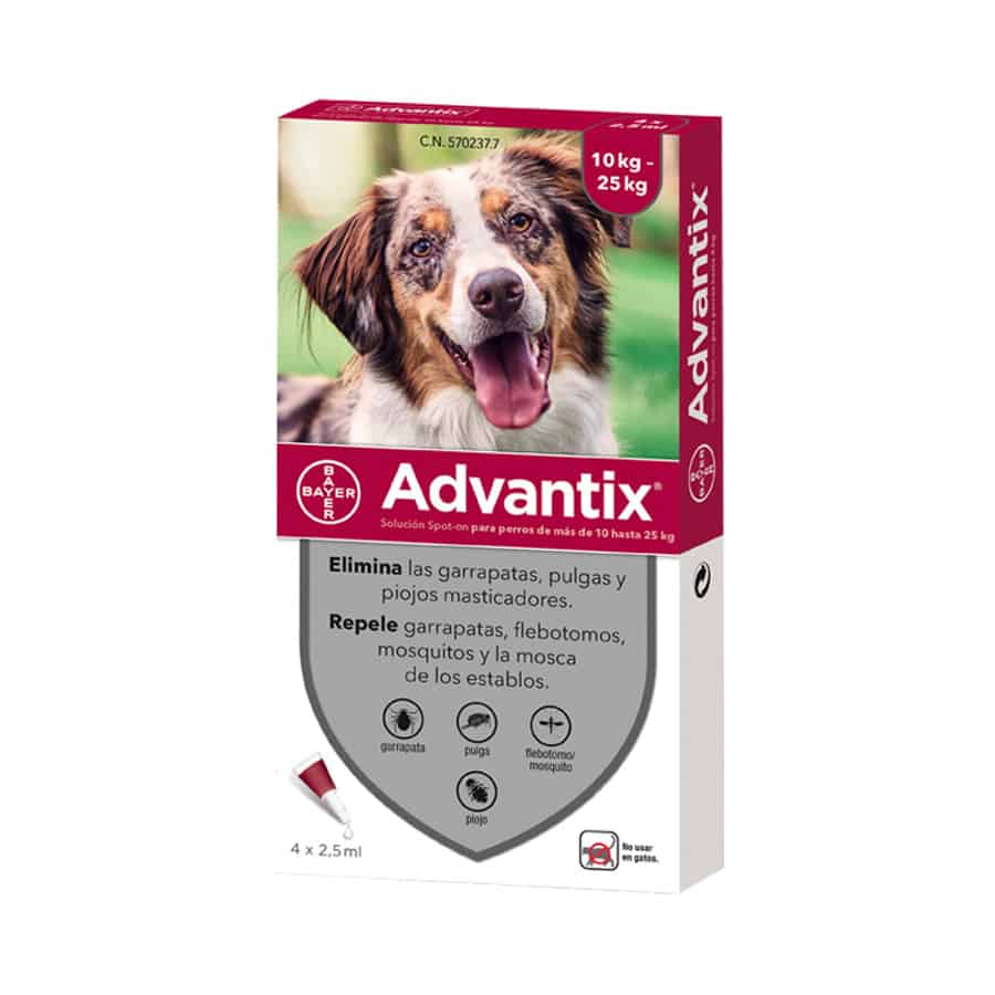 Advantix Cão Pipeta 4x2,5mL 10-25kg