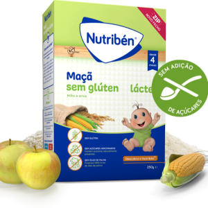 Nutribén Papa Maçã sem Glúten Láctea 250g 4m+