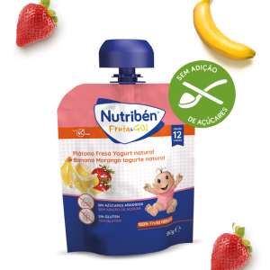 Nutribén Fruta&Go! Puré Banana Morango e Iogurte Natural 90g