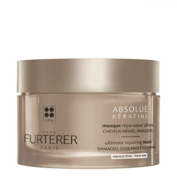 Rene Furterer Absolue Keratine Máscara Reparação Cabelos Espessos 200mL