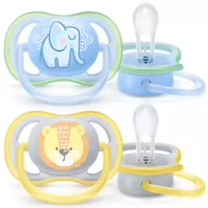 Philips Avent Chupeta Pack Ultra Air Decorada Silicone 0-6m Menino x2