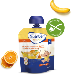 Nutribén Fruta&Go! Puré Pera Banana Laranja e Bolacha 90g