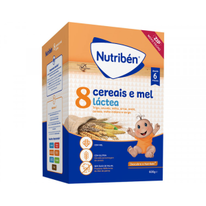 Nutribén Papa 8 Cereais e Mel Láctea 600g 6m+