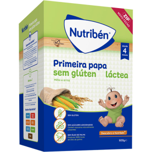 Nutribén Primeira Papa sem Glúten Láctea 600g 4m+