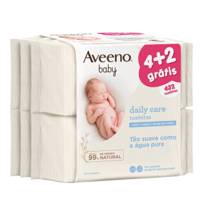 Aveeno Baby Pack Toalhitas 6x72 Unidades Pack Poupança