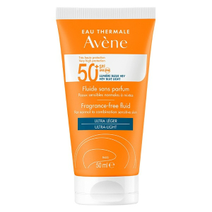 Avène Solar Fluido Sem Perfume SPF50+ 50mL