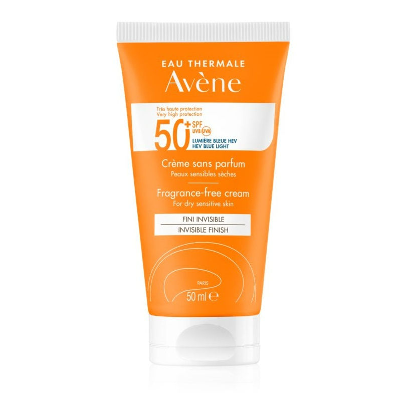 Avène Solar Creme SPF50+ Sem Cor e Sem Perfume 50mL