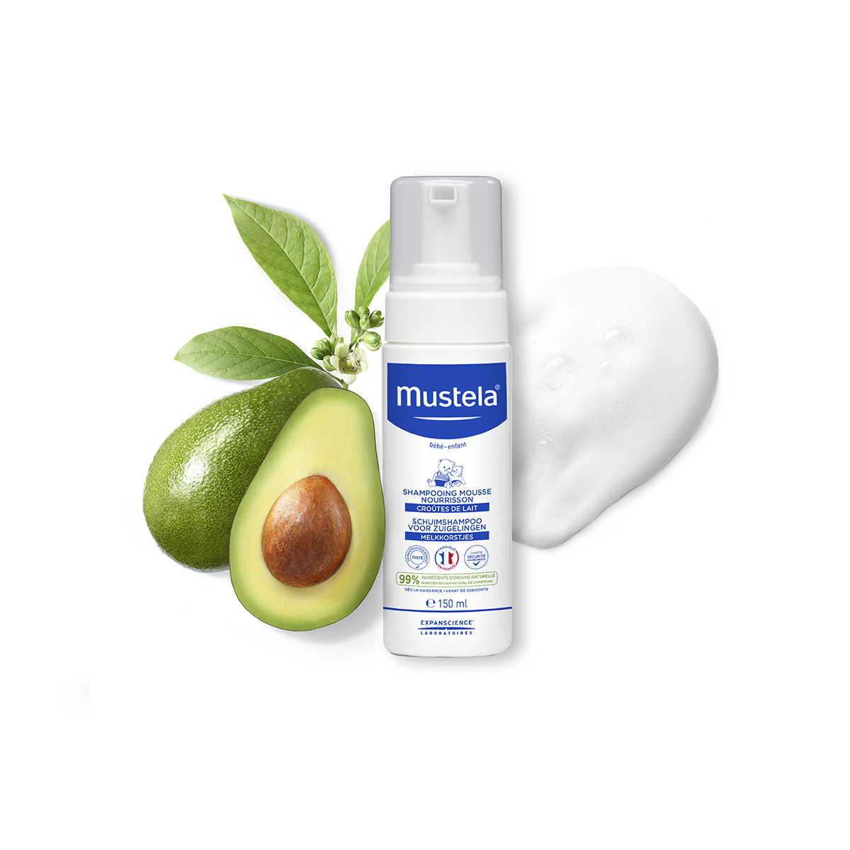 Mustela Champô Espuma Recém-Nascido 150mL