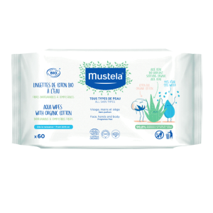 Mustela Toalhetes de Água com Algodão BIO x60