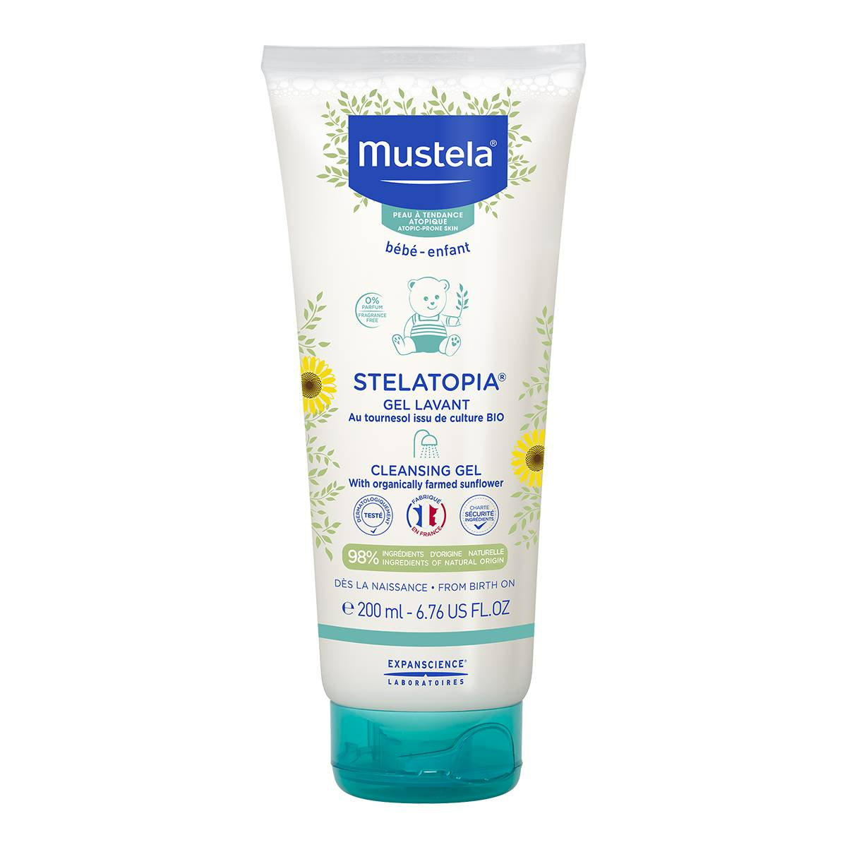 Mustela Stelatopia Gel Lavante Sem Perfume 200mL