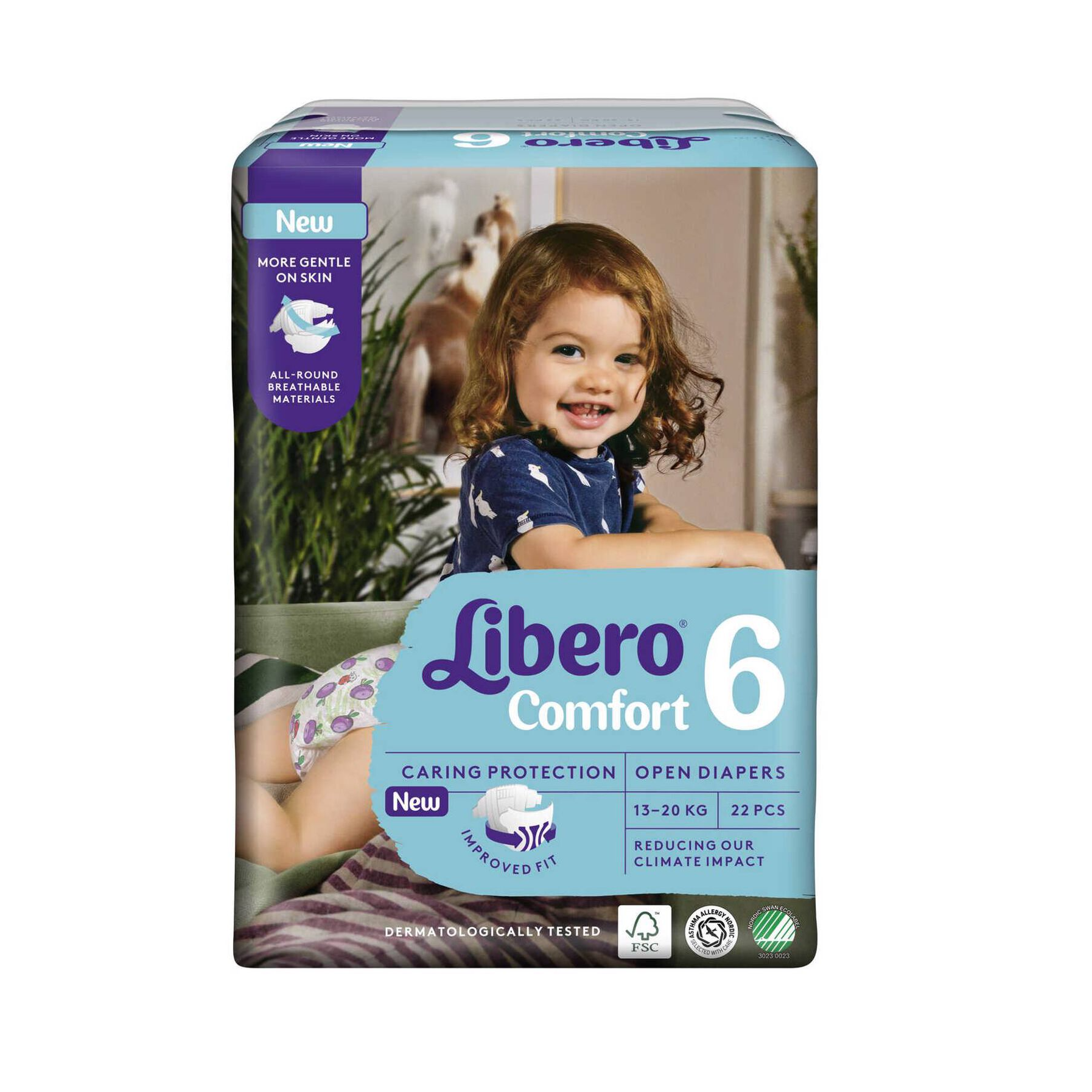 Libero Fralda Comfort 6 (13/20kg) 22 Unidades